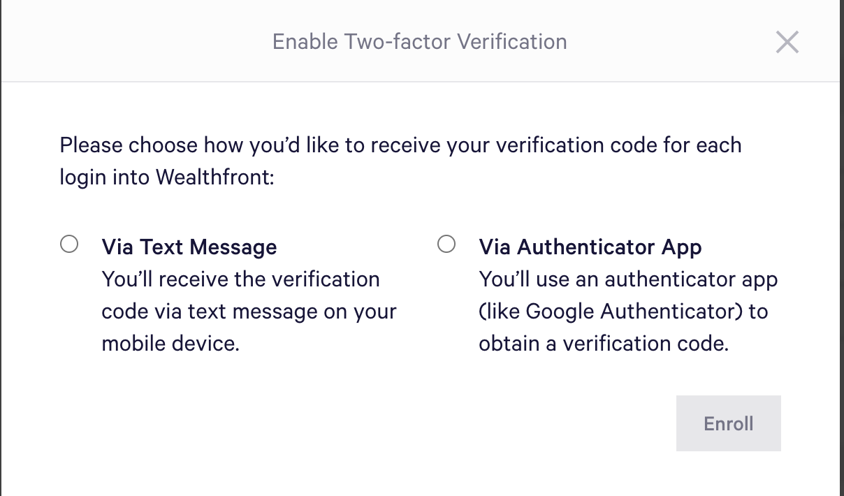 How Do I Enable Two Factor Verification For My Account Wealthfront Support